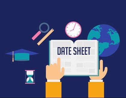 Date sheet for the Exam - June 2023